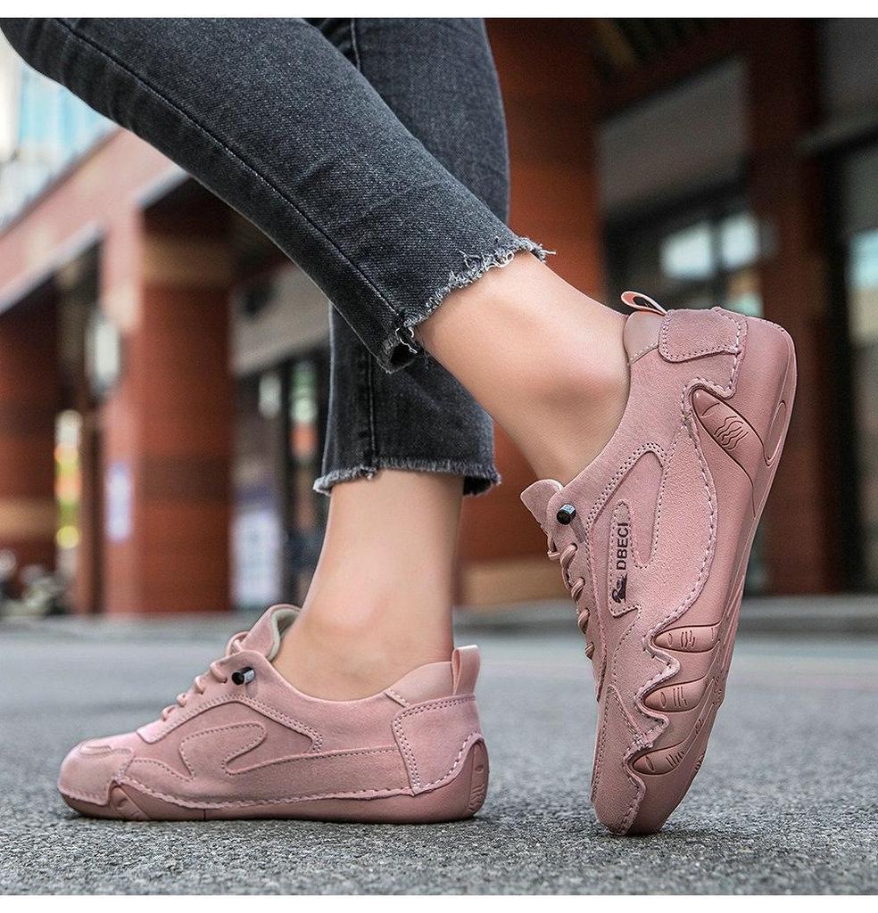 Genuine Leather Plus Size Unisex Outdoor Casual Sneakers for Spring/Summer