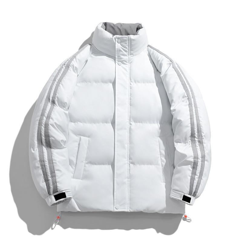 

New Youth Cotton-padded Clothes Thickened Solid Color Thermal Stand-up Collar Cotton-padded Jacket Men s Cotton-padded Clothes M