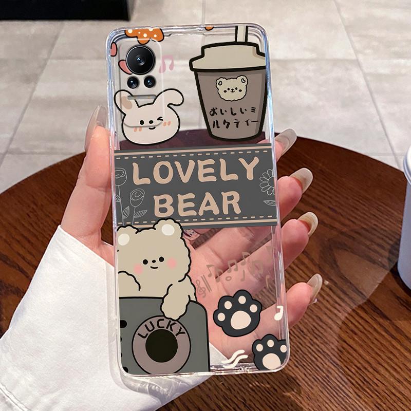Casing For Xiaomi Mi Civi / 1S Ultra Thin Clear Transparent Aesthetic Cute Cat Astronaut Phone Case Back Protective Cover Shell