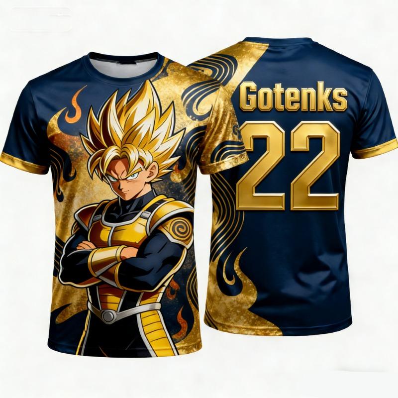 2026 Summer Dragon Ball Oversized T-shirt High Print Super Saiyan