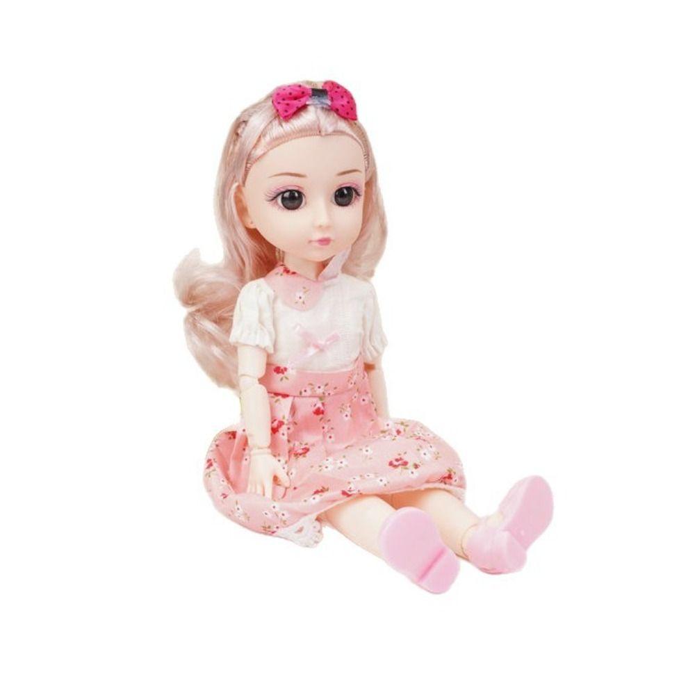 Attractive Eyes 30cm Bjd Doll with Clothes Long Hair Princess Makeup Ball Joint Doll  Birthday Gift