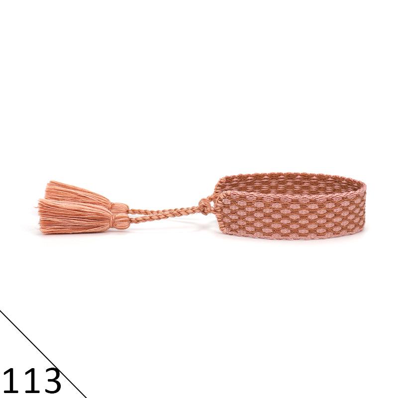 Ethnic Style Hand-Woven Polyester Tassel Bracelet