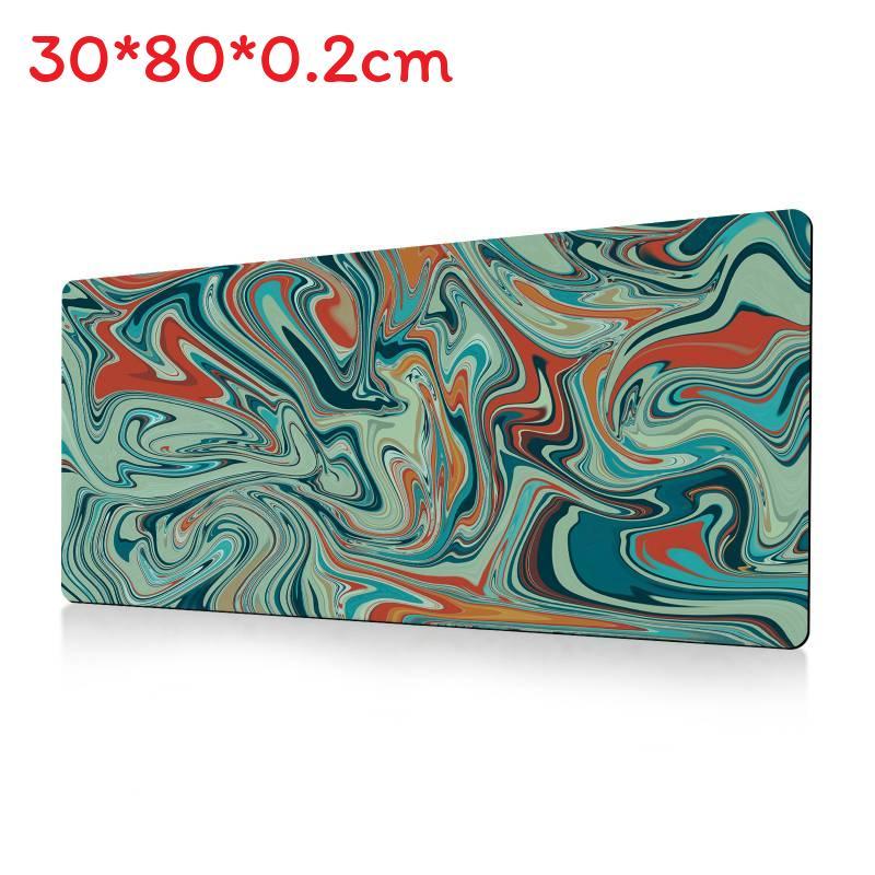 Ofis Masası Konforu İçin Kaymaz Yüzeyli Soyut Akışkan Büyük Mouse Pad