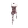 Gradient Print Irregular Ruffled Mesh Camisole Tank Top with Swing Neck and Sleeveless Design