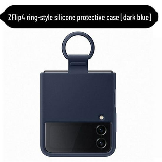 

Оригинальный силиконовый чехол для Samsung ZFlip5: Совместимо с Flip3, защитный чехол с кольцом, защита от падений, подходит для Fold4 и W23, с браслетом.