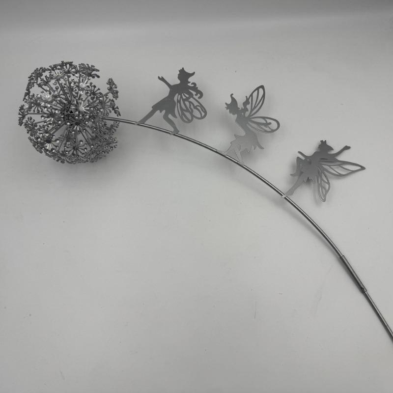 Dandelion and Flower Fairy Dance Robin White Fairy Metal Craft Plug-in Flower Fairy Decoration