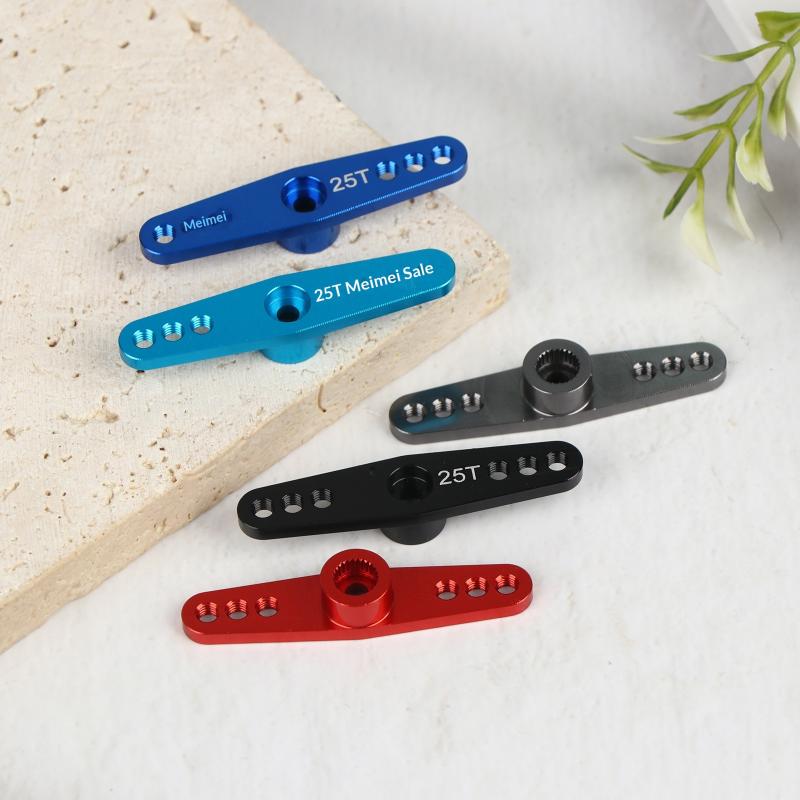 Aluminum Alloy Rc Servo Arm 25T Steering Servo Dual Arm For Rc Car Crawler Large Torque Digital Coreless Servo Parts