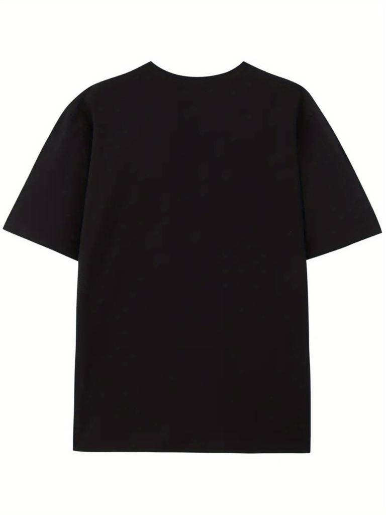 MenS Spooky Pink Bunny with Goggles Halloween TShirt  Black Horror Graphic Tee for Adults Machine Washable Regular Fit