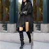 European & American Women's New Style Long Sleeve Denim Irregular Side Shirt Jacket