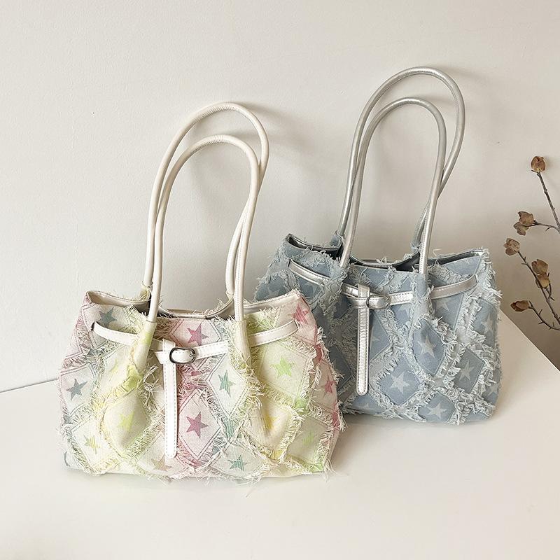 Leisure Fashion Large Capacity Underarm Bag, Denim Bag, Cute Single-shoulder Crossbody Bag