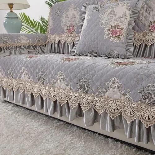 Four Seasons univerzální velká sukně potah na pohovku v evropském stylu protiskluzová podložka na pohovku luxusní obývací pokoj krajkový polštář na pohovku ručník