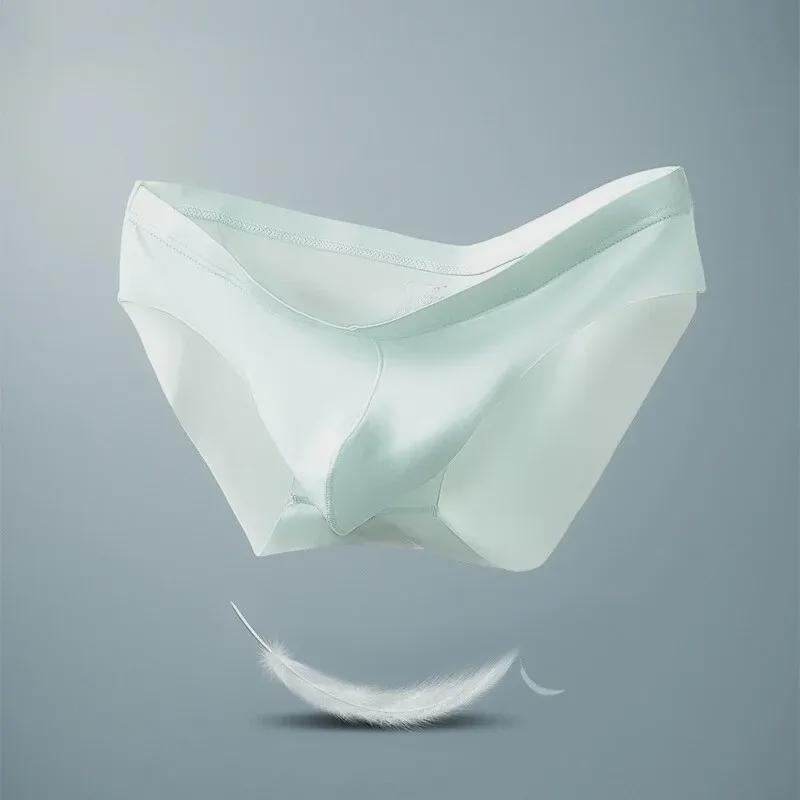Men's Ice Silk Ultra-Thin Breathable Briefs - Sexy, Transparent Summer Underwear