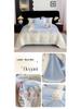 Embroidered Extra Thick Milk Velvet Four-Piece Winter Bedding Set—Duvet & Fitted Sheet, Full Matte Double Color