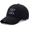 Initial Letter A-Z Black Baseball Cap For Men Womne High Quality Soft Cotton Embroider Fashion Team Sport Visors Snapback Caps