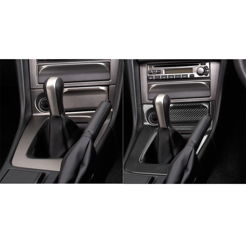 Carbon Fiber Gear Shift Panel Cover Trims For Nissan Skyline GT-R R34 GTR BNR-34