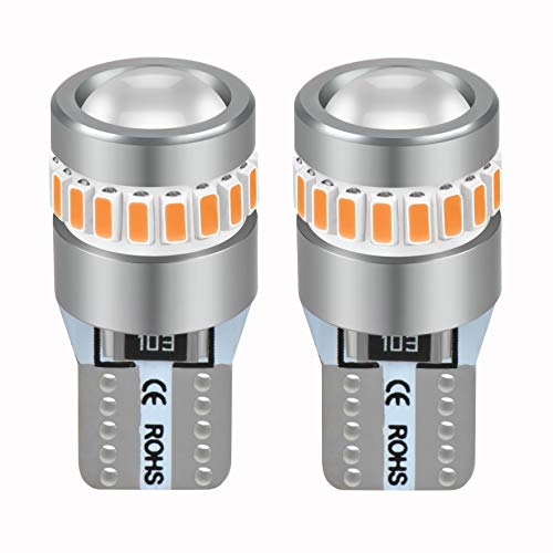 

XELORD T10 LED Amber, новейшая концентрация линз, неполярная светодиодная лампа, оснащена 19 светодиодными чипами, 360° освещение без слепых зон, DC 12 В, автомобильный багажник