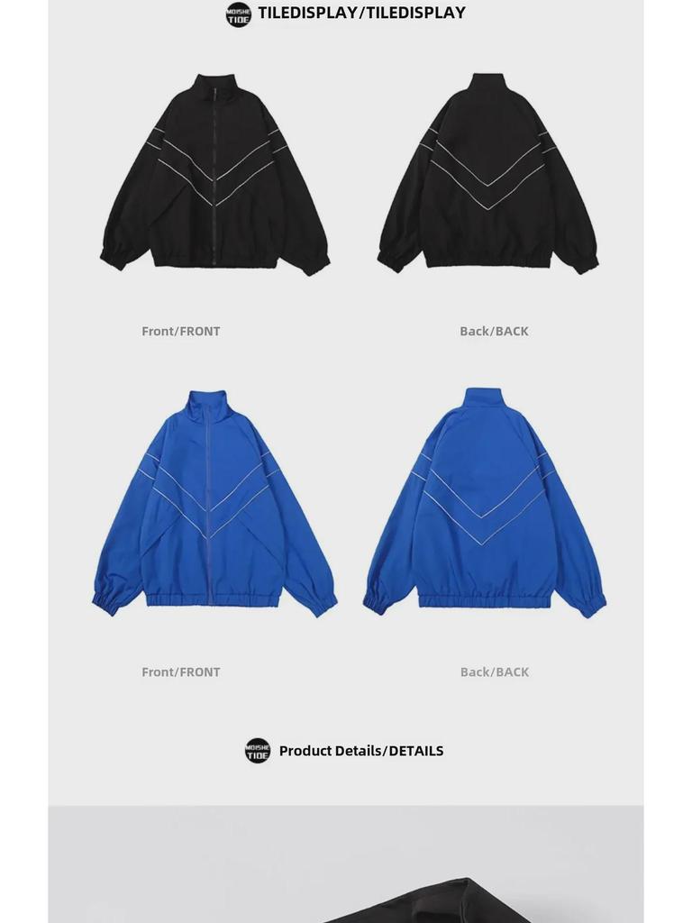 Reflektierende Windschutzjacke: Stilvoller Unisex-Herbst- und Wintermantel für Teenager und Paare.