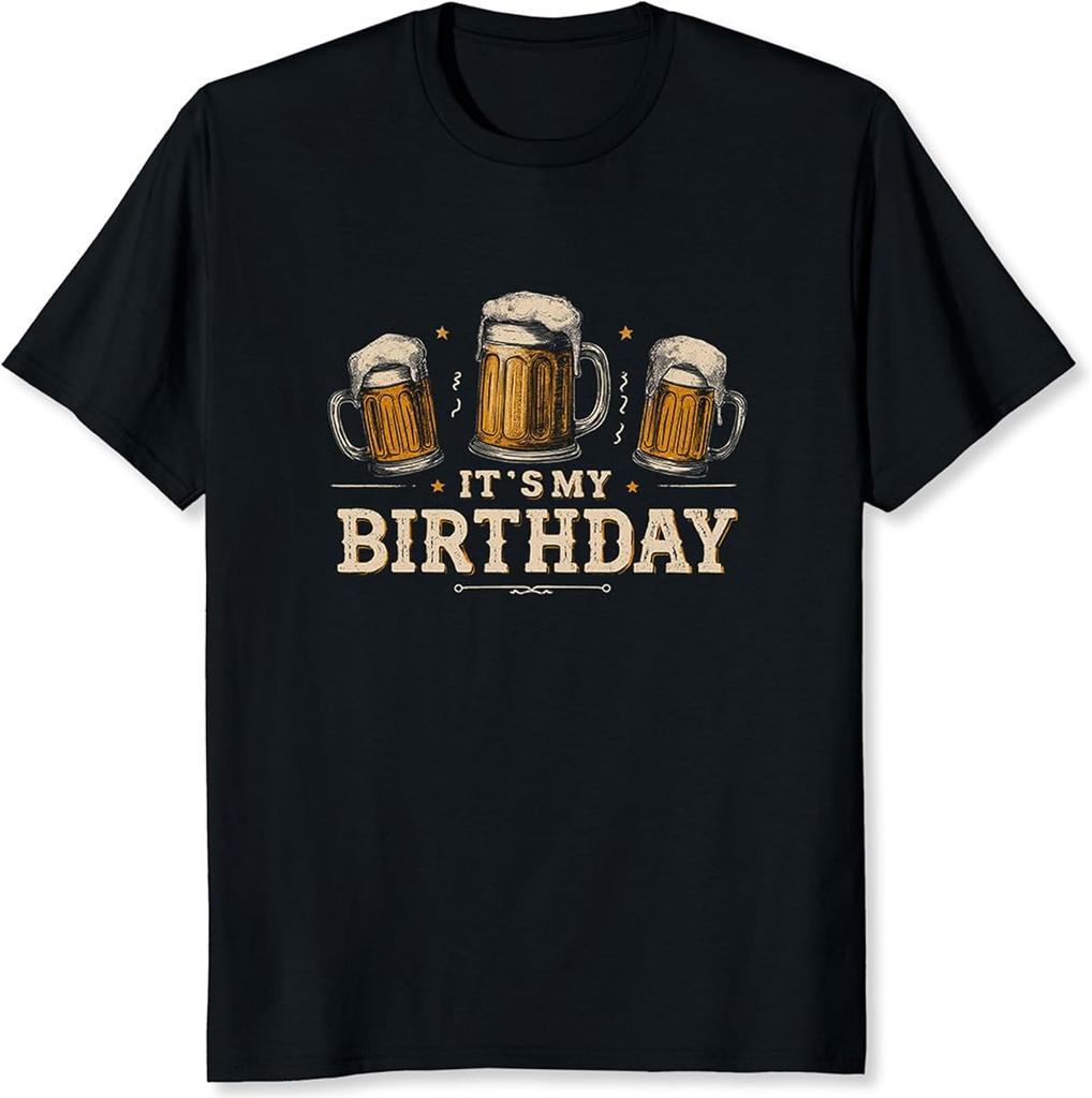 Beer Me It's My Birthday Shirt Birthday Gift for Men Husband Boyfriend Brother Party Shirt Graphic Tee
