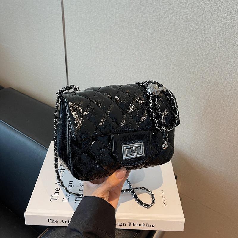\ Rhombus Small Bag Women's Spring Summer New Trendy Fashion Chain Small Square Bag Casual One Shoulder Crossbody