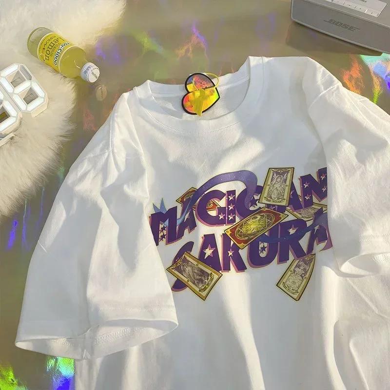 Women T Shirt Fruit Print Harajuku Tshirt Loose Short Sleeve Cute Oversized Tee Clothes Y2k Top Anime Graphic T-shirt