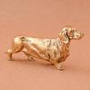 Brass Sausage Dog Statue Modern Desk Ornament for Tea Room Bedroom Farmhouse