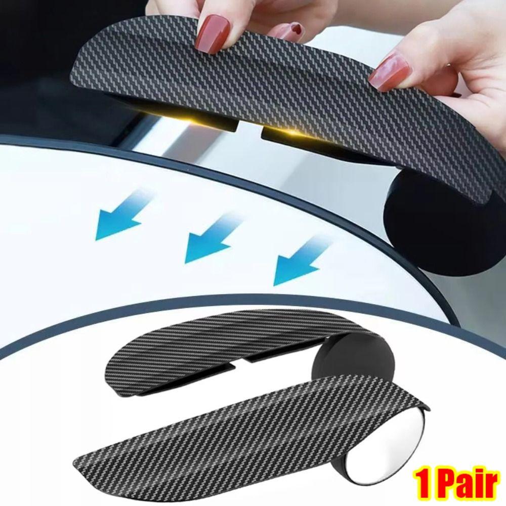 1Pair Parking Auxiliary Rain Eyebrow 360 Degrees Car Blind Spot Durable Rearview Mirror Rain Cover