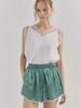 SORRY, TOO MUCH LOVE Fluid Texture Lounge Shorts_Green