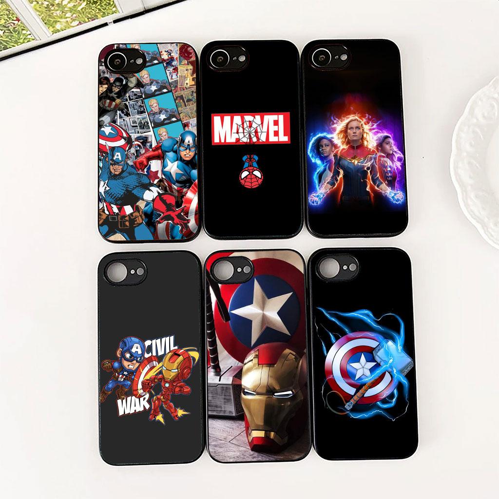 Phone Cover for Samsung Galaxy S25 S24 S23 FE Ultra Plus S7 Edge S25+ S23+ A56 5G Casing Soft Case Captain America Shield Marvel