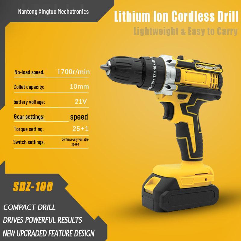 Multi-Function Lithium Electric Drill & Screwdriver Set