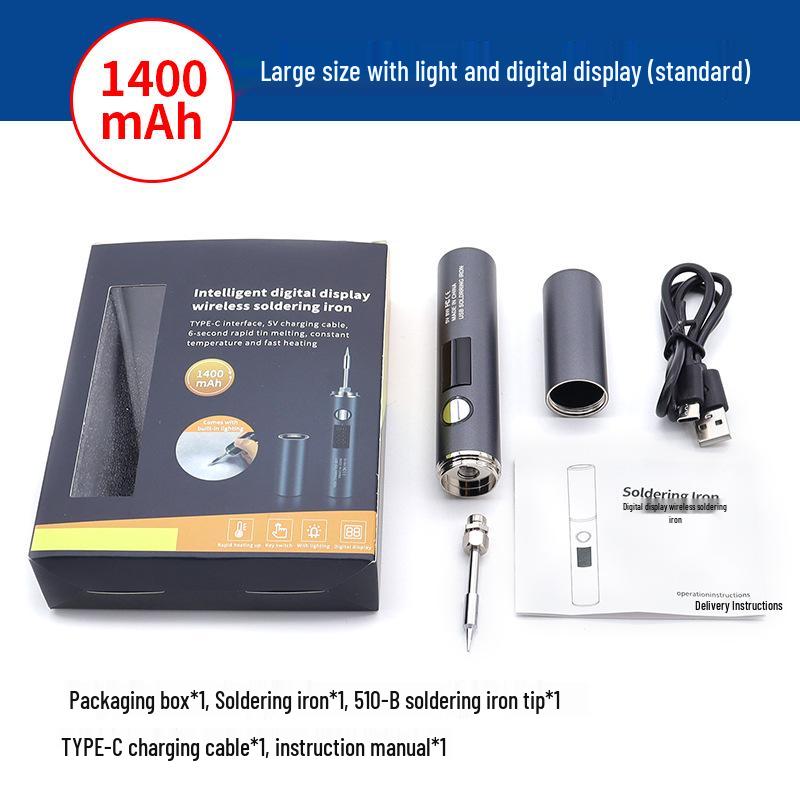 Wireless USB Smart Electric Soldering Iron Set with Digital Display for Home Repair and Welding.