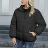 Plus Size Women's Warm Jacket Solid Color Loose Top