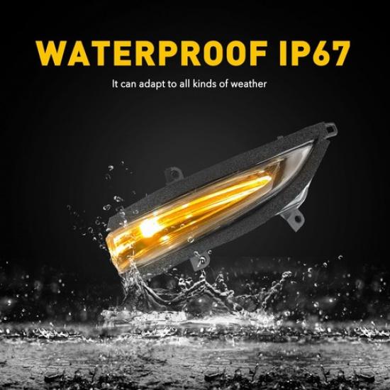 Fit Lexus GX460 LX570 2010- Light Mirror Amber Lens Clear Front Right Side