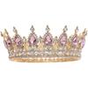 FORSEVEN Queen Crown Rhinestone Wedding Crowns and Tiaras for Women Costume Party Hair Accessories Princess Birthday Crown Crystal Bridal Crown