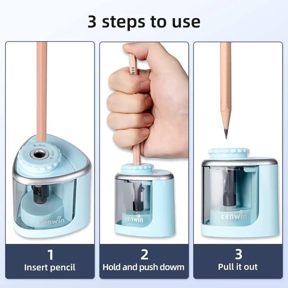 Portable Electric Pencil Sharpeners for Kids Blade to Fast Sharpen Suitable for Classroom Office School Pencil Sharpener