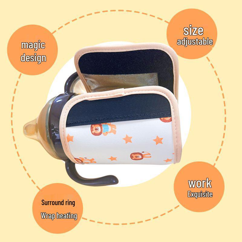 Universal USB Baby Bottle Insulated Sleeve - Portable Infant Milk Warmer & Heating Sleeve
