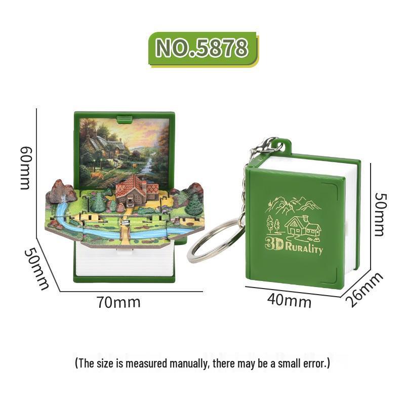

3D всплывающий деревянный брелок в виде хижины: Креативная складная книжка-игрушка для детей