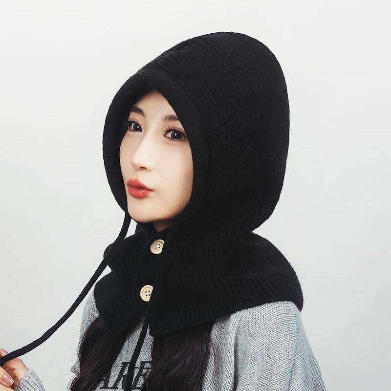 Zhen Yueqi Women's Knitted Balaclava Hat Scarf Shawl