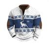 Men's Christmas Reindeer Elk Forest Print Hoodie - 2025 Autumn Collection