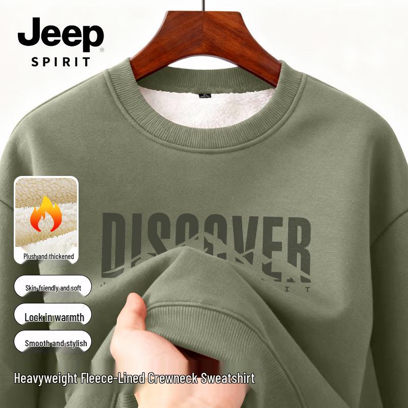 JEEP SPIRIT Men's Heavyweight Warm Pullover Hoodie