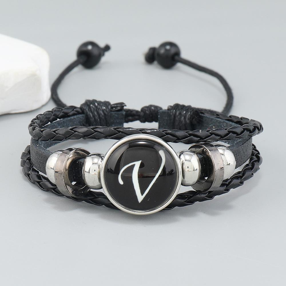 Luminous Punk Leather Cross Bracelet: Adjustable, Multi-layer, Beaded, Couple s Style