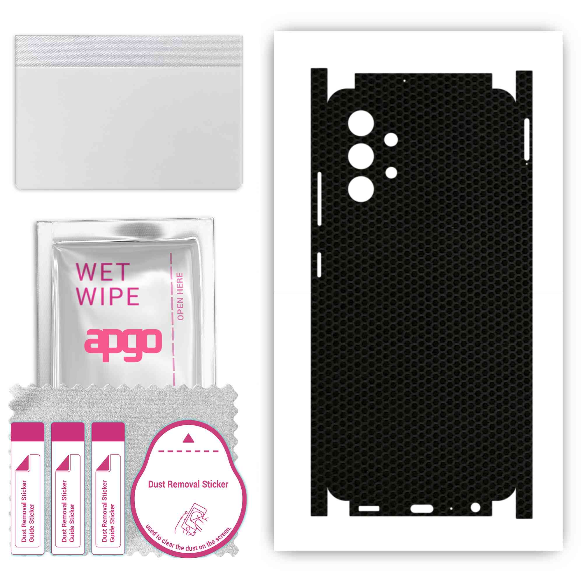 

Apgo Protective Skin Sticker for the back+sides compatible with Samsung Galaxy A32 4G, Full Wrap Film, Foil, Vinyl - Pattern Matrix