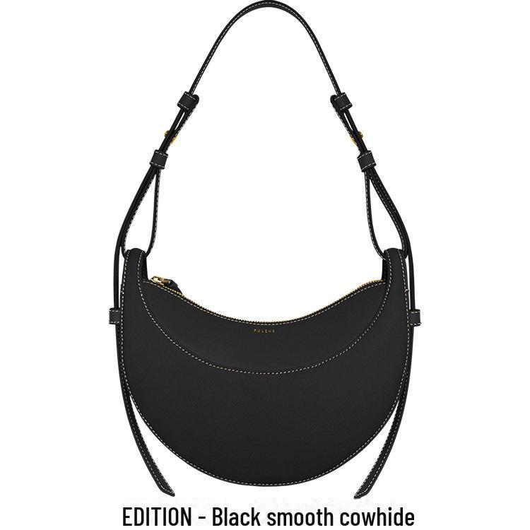 

Сумка-седло из натуральной кожи Paris Niche Design Crescent - модная сумка-мессенджер через плечо Original Logo