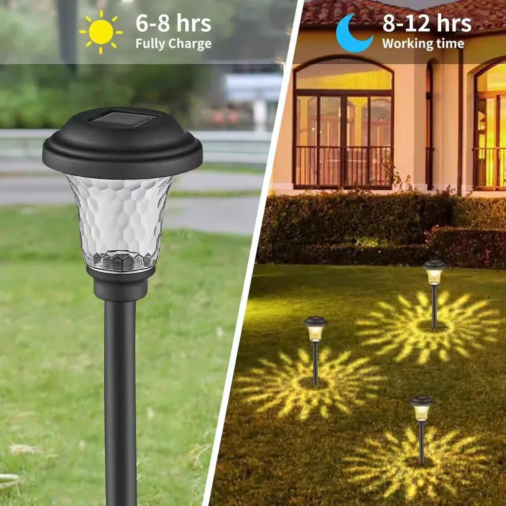 Solární venkovní osvětlení Nové zahradní lampy Vodotěsná Krajinná cesta na dvorek Zahrada Trávník Terasa Dekorativní LED osvětlení