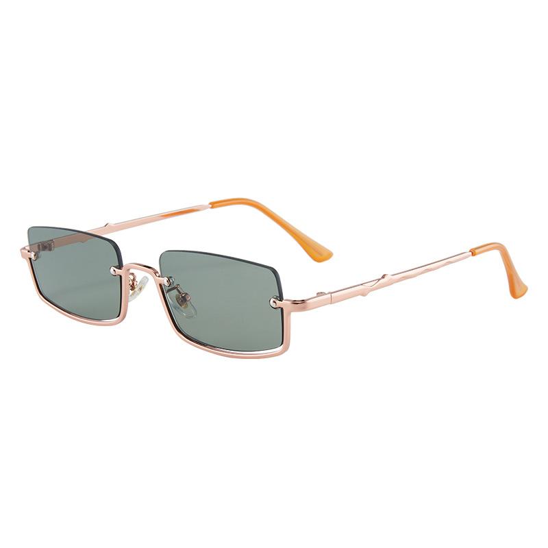 Retro Personalized Women'S Sunglasses Uv Protection Trend Half-Frame Glasses Fashion Versatile Sunglasses Men