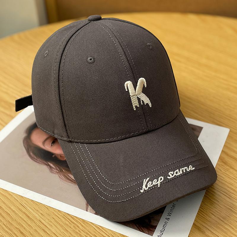 Grinding little fox baseball cap women's spring and autumn increase and deepen wide-brimmed sunscreen cap versatile couple sports cap