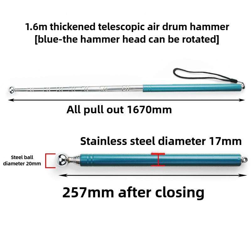 1,6M/2,5M Verdickter Hohlkammer-Trommelhammer Inspektionsraumwerkzeug Teleskopstange Leere Trommelhammer-Prüfer Fliesen Wandprüfungs-Handwerkzeuge