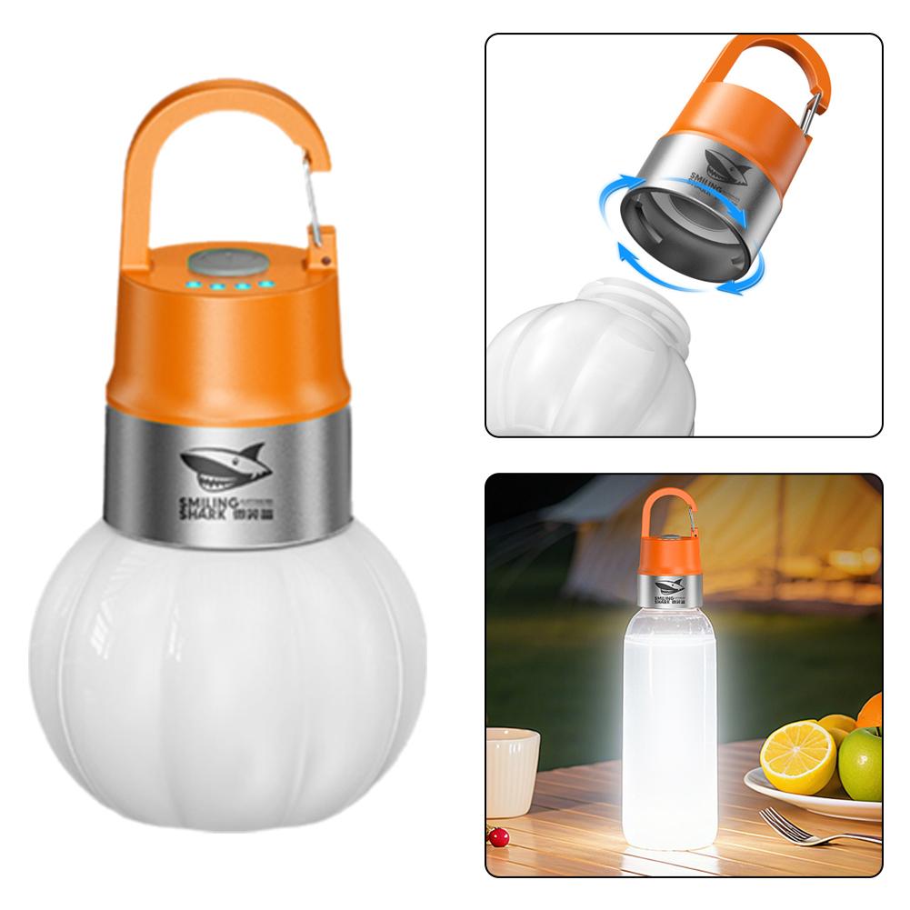 Portable LED Camping Light Backpack Mini Keychain With Hook Rechargeable Rainproof Flashlight Outdoor RGB Ambient Lamp