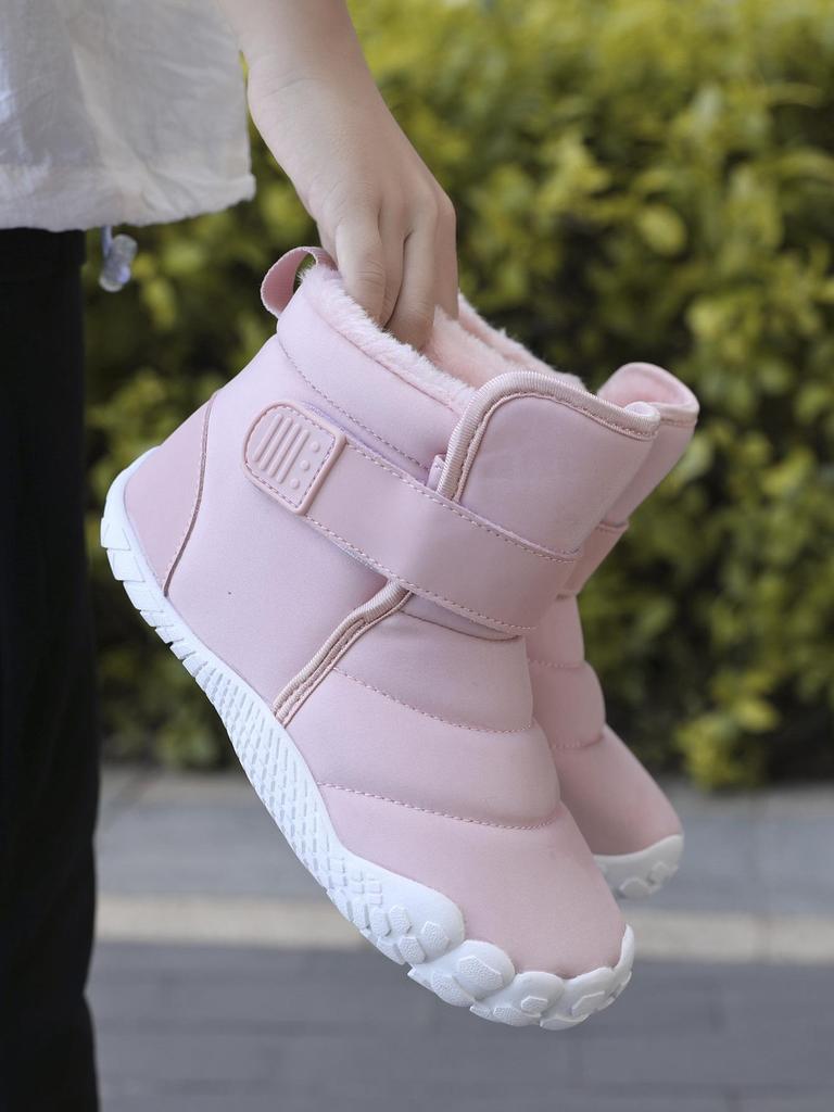 Children's Winter Waterproof Non-Slip Cotton Snow Shoes – Warm Velvet Lined Outdoor Footwear for Boys and Girls.