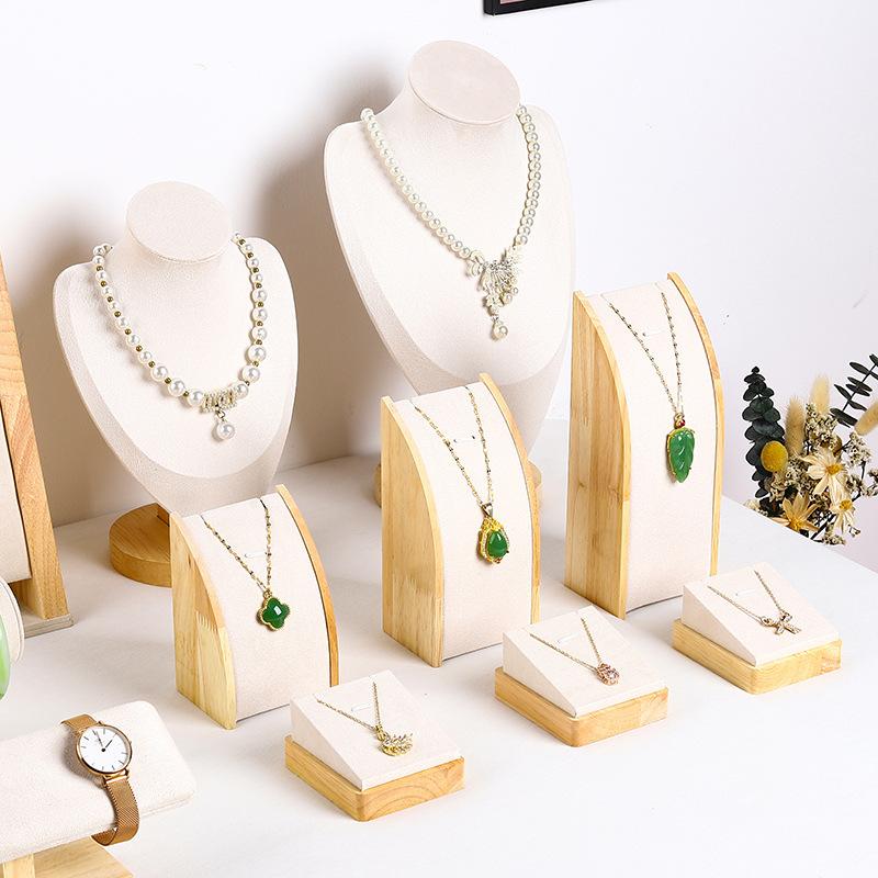 Velvet Jewelry Necklace Rings Pendants Model Bust Show Exhibitor Display Mannequin Stand Organizer Earrings For Woman
