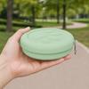 Dog Treat Pouch, Dog Bowl with Metal Carabiner, Puppy Treat Holder, Pet Food Container with Lid for Travel Walking Training Trips